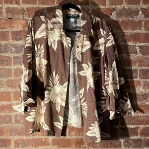 Vintage women’s Hawaiian shirt brown